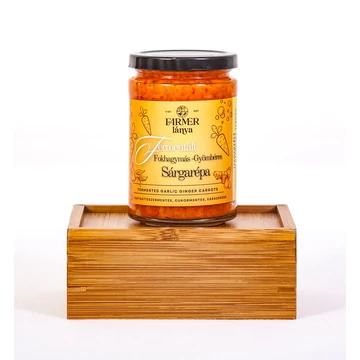 Farmer Lánya Fermentált Gyömbéres-Fokhagymás Sárgarépa 370 ml