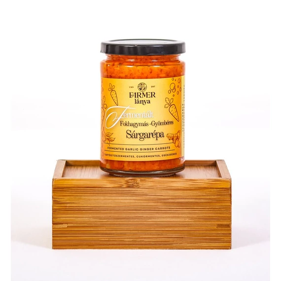 Farmer Lánya Fermentált Gyömbéres-Fokhagymás Sárgarépa 370 ml